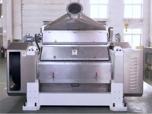 Industrial corn flaking machine with dual rollers for maize processing