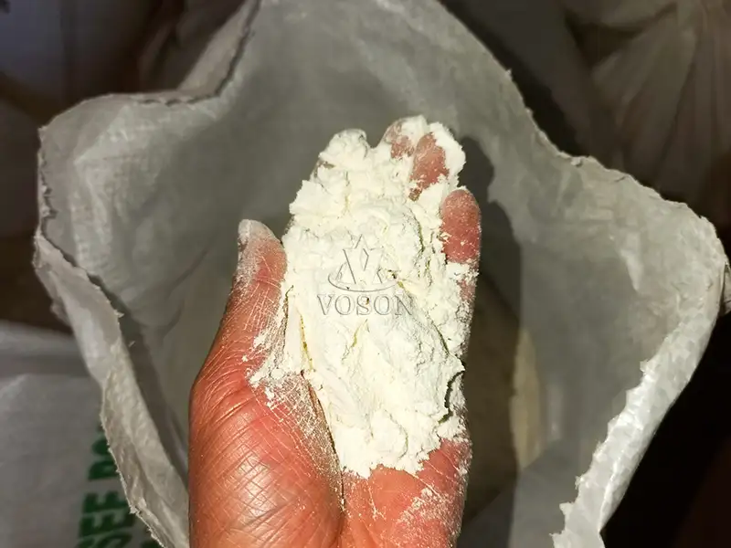 Finished maize flour sample from the Burundi milling project