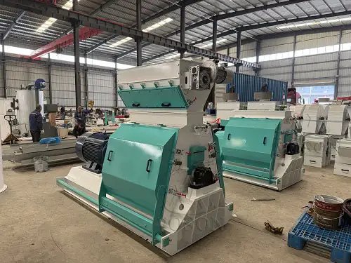 Wheat feed flour hammer crusher with alloy steel hammers